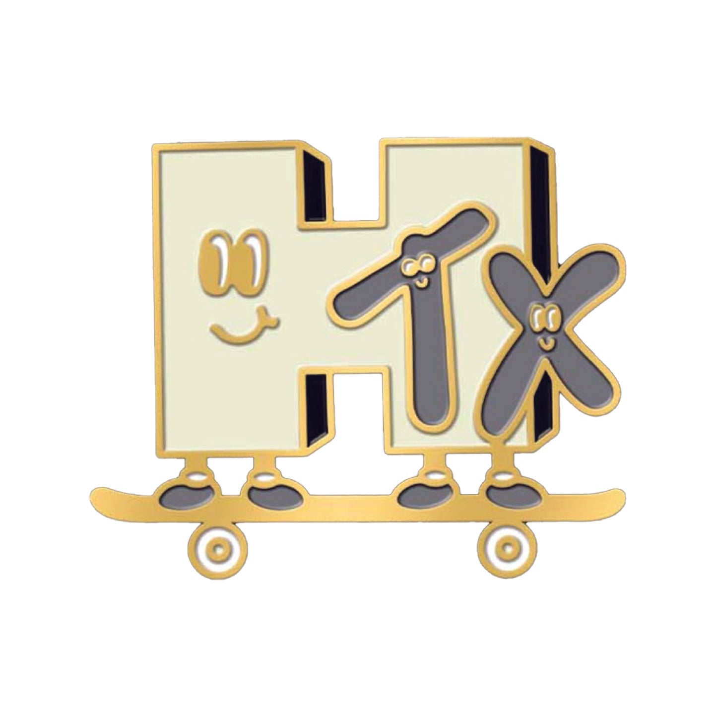 HTX "Skate" Pin (Gold/White)